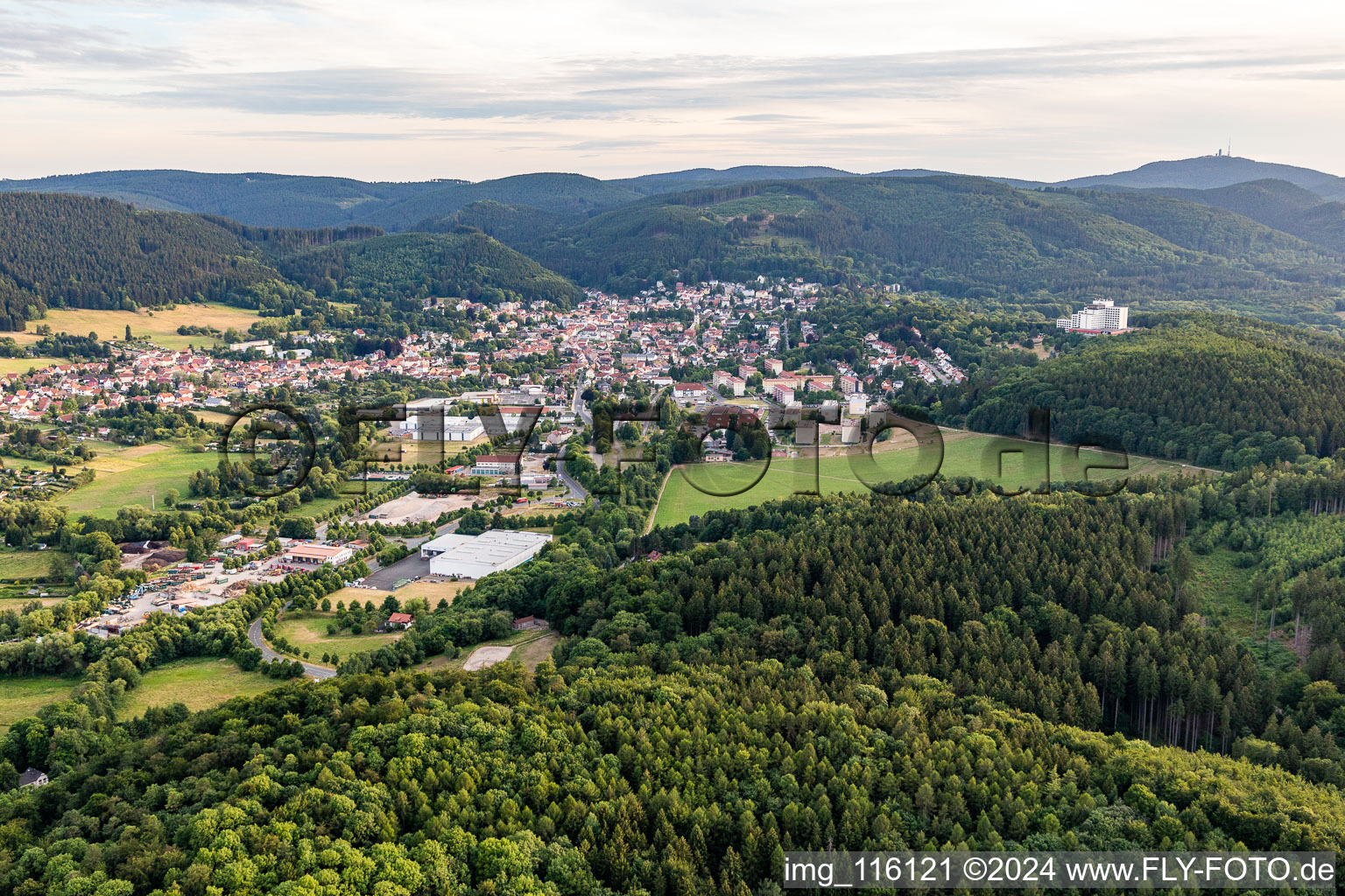 Aerial photograpy of Friedrichroda in the state Thuringia, Germany