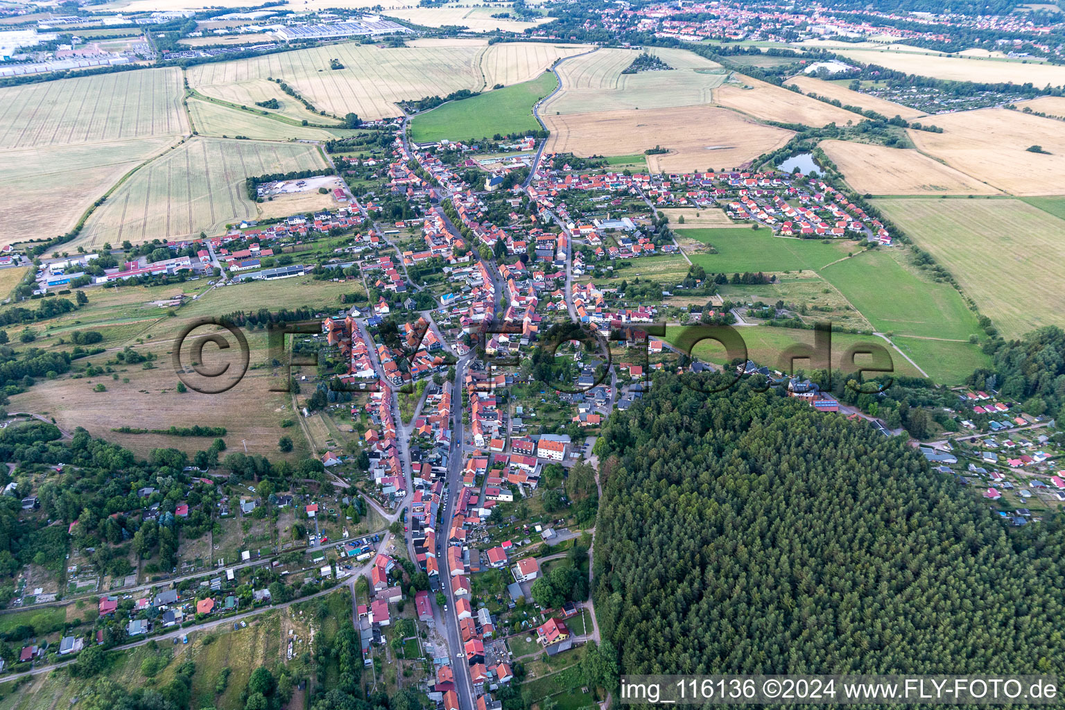 Aerial photograpy of Gräfenhain in the state Thuringia, Germany