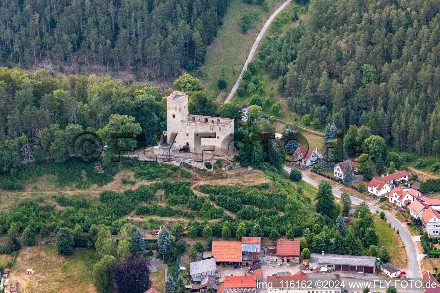 Castle ruins Liebenstein in Liebenstein in the state Thuringia, Germany