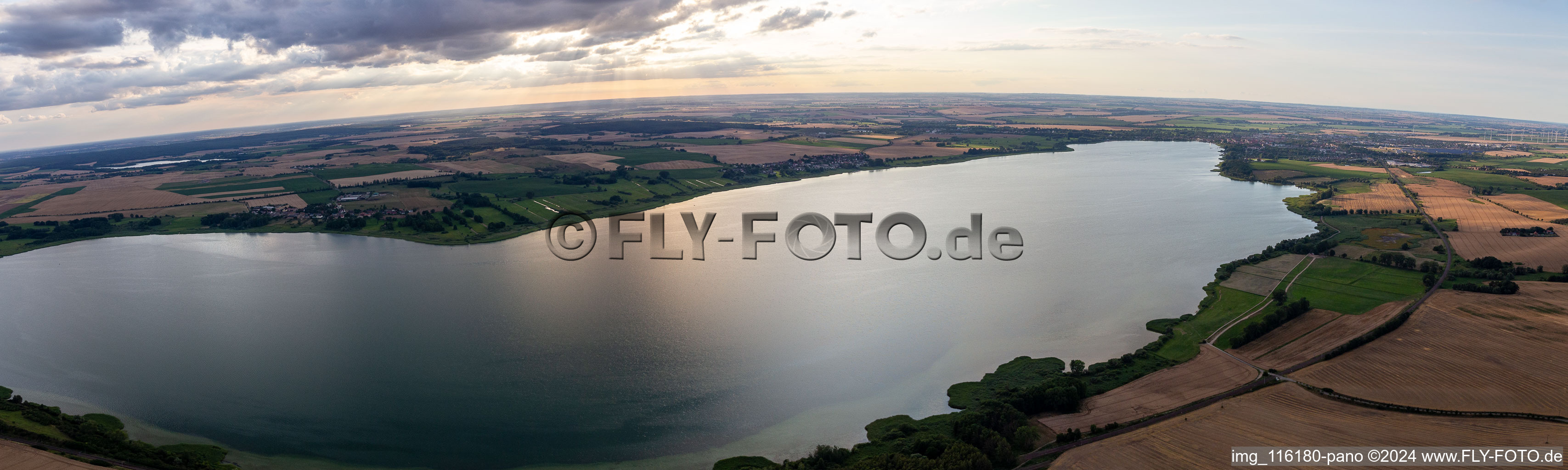 Panorama of the Unteruckersee in Prenzlau in the state Brandenburg, Germany