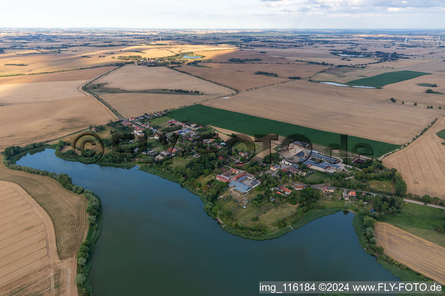 Aerial view of District Seelübbe in Prenzlau in the state Brandenburg, Germany