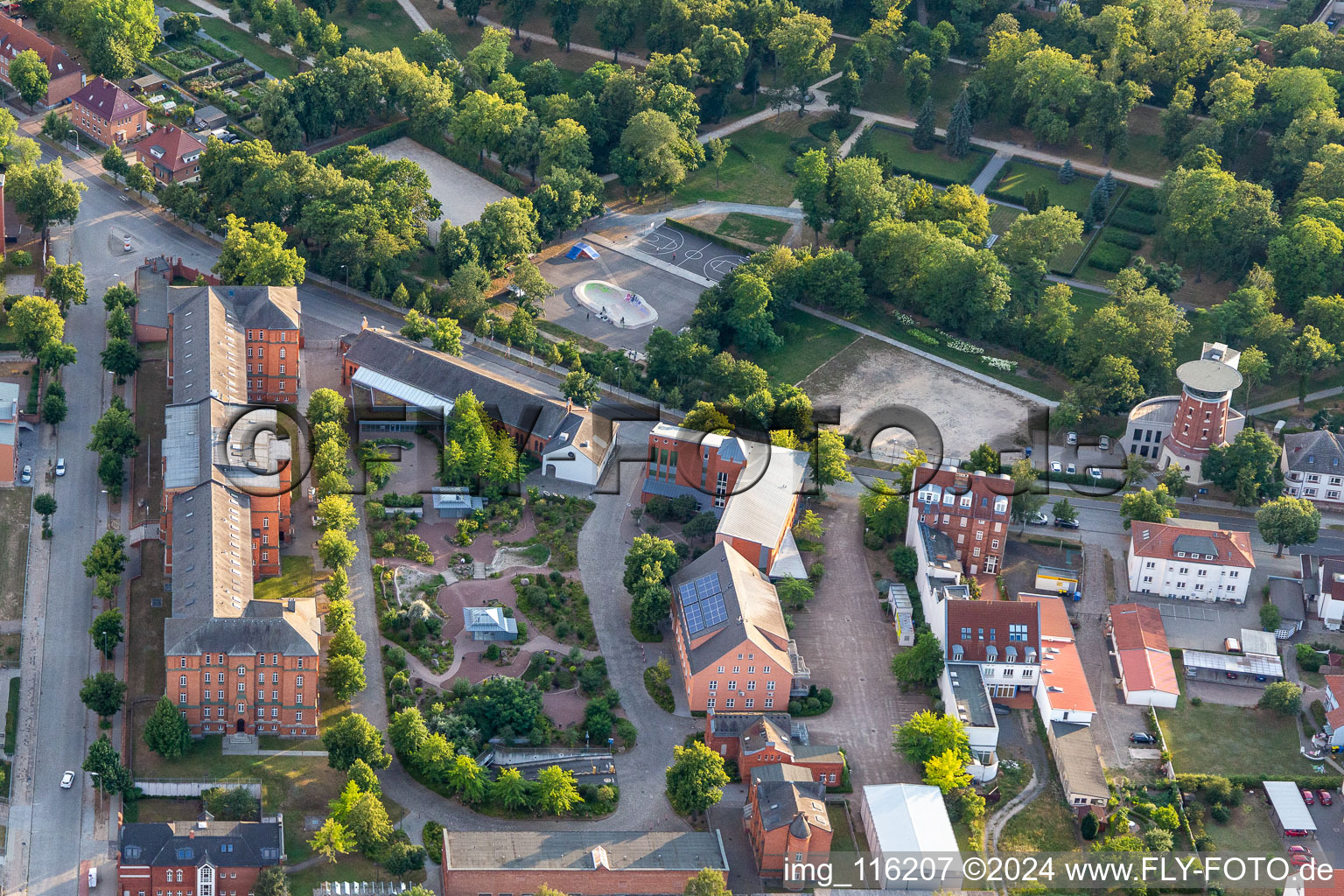 Aerial view of Prenzlau in the state Brandenburg, Germany