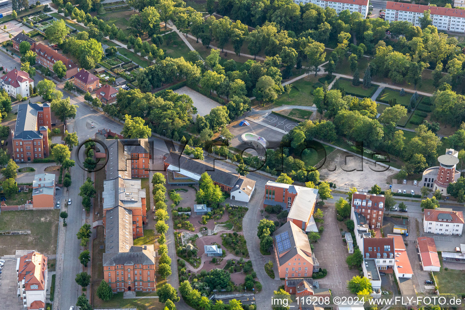 Aerial photograpy of Prenzlau in the state Brandenburg, Germany