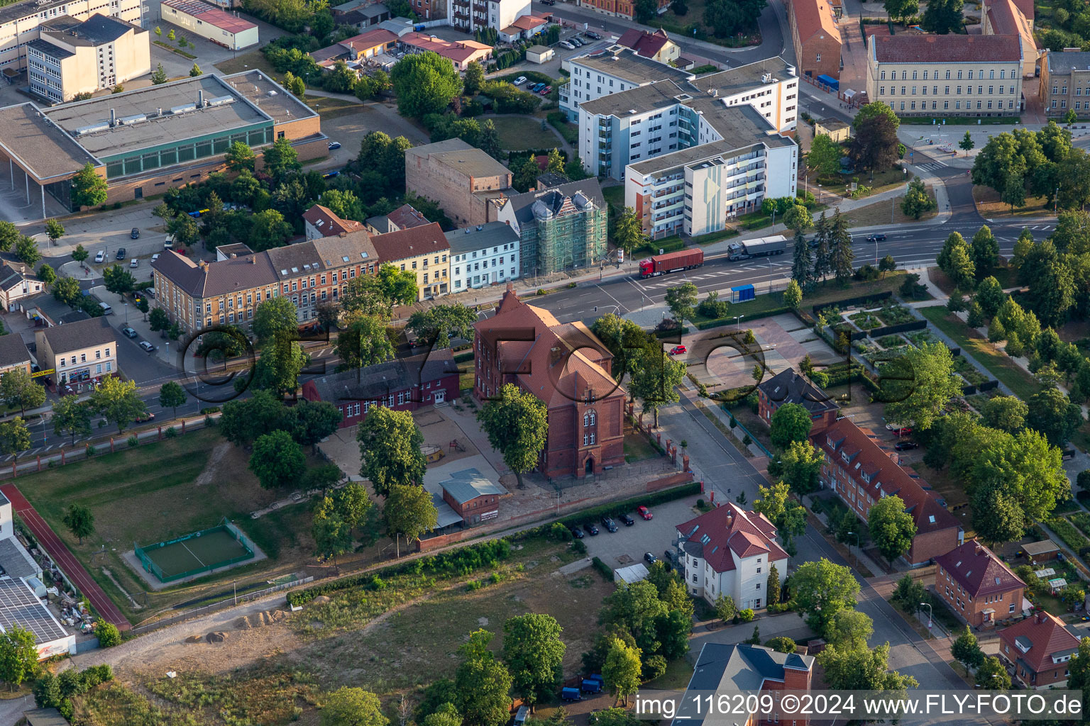 Oblique view of Prenzlau in the state Brandenburg, Germany