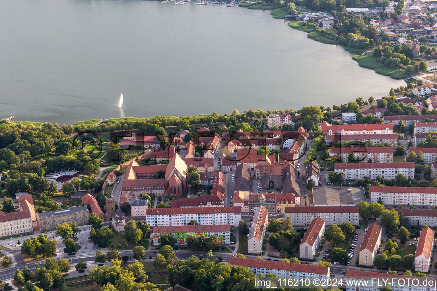 Prenzlau in the state Brandenburg, Germany from above