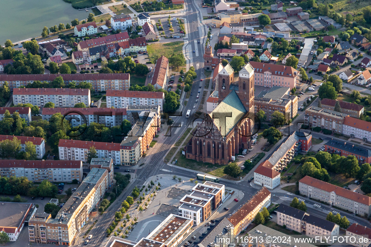 Church building of the cathedral of Maria in Prenzlau in the state Brandenburg, Germany