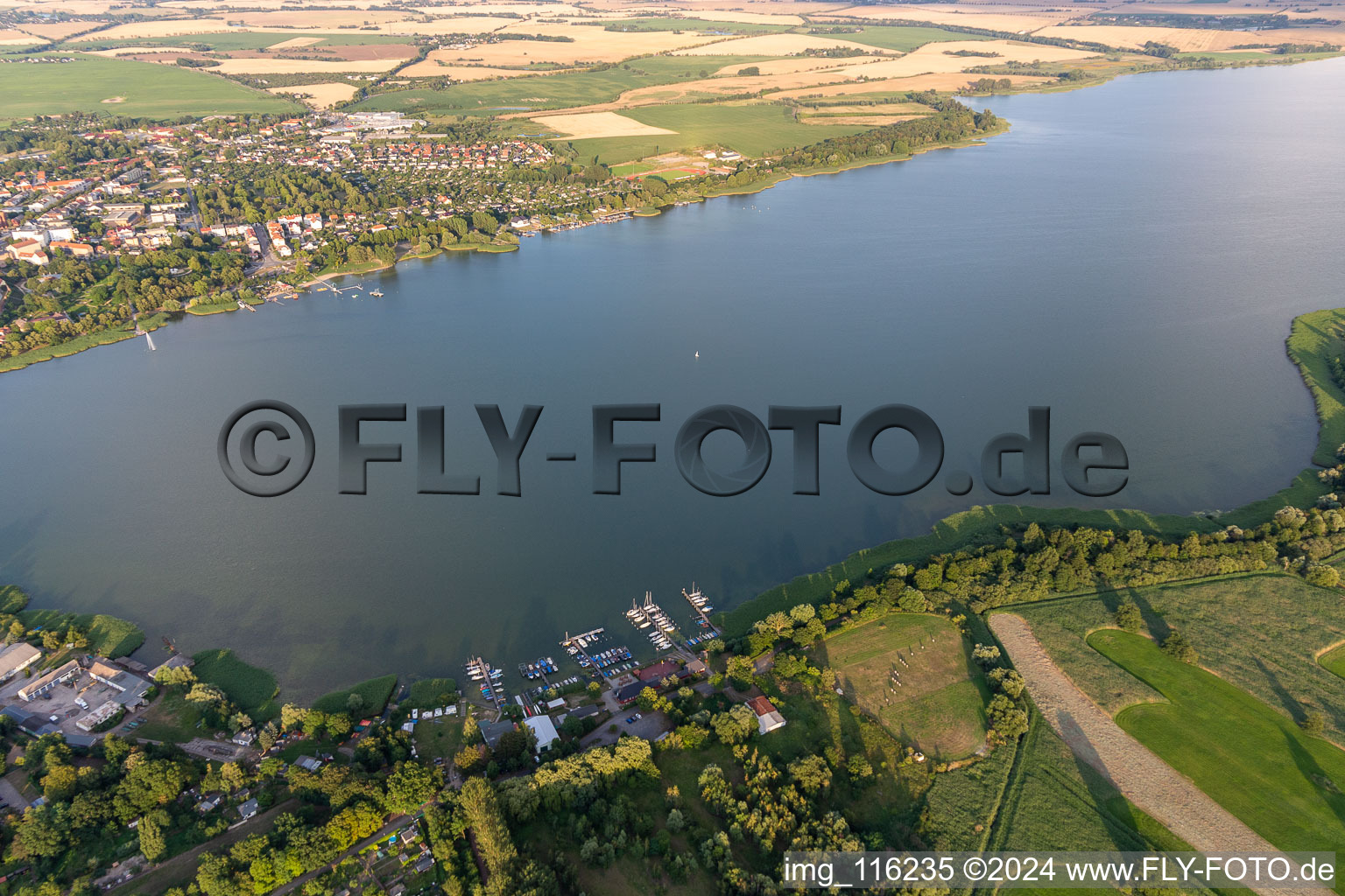 Drone recording of Prenzlau in the state Brandenburg, Germany