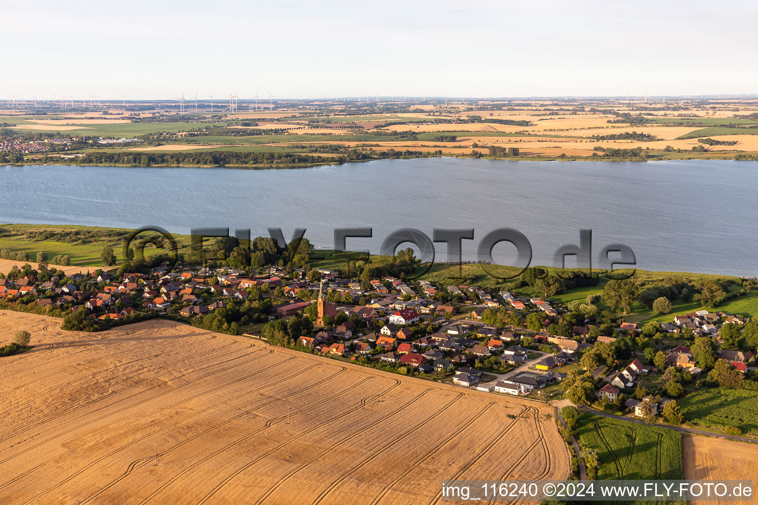 Aerial view of District Röpersdorf in Nordwestuckermark in the state Brandenburg, Germany