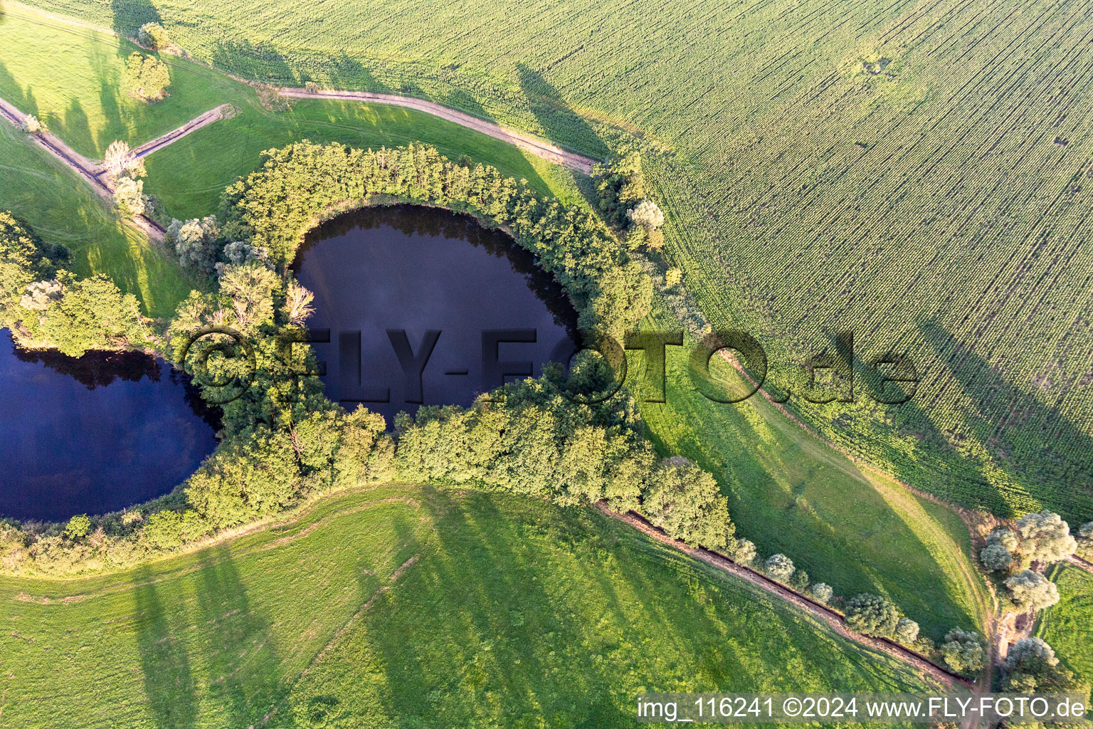 Aerial photograpy of District Röpersdorf in Nordwestuckermark in the state Brandenburg, Germany