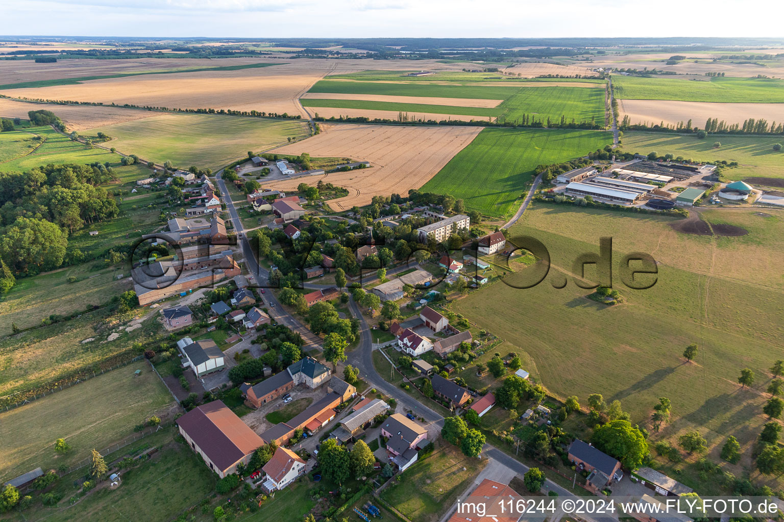 Aerial view of District Zollchow in Nordwestuckermark in the state Brandenburg, Germany