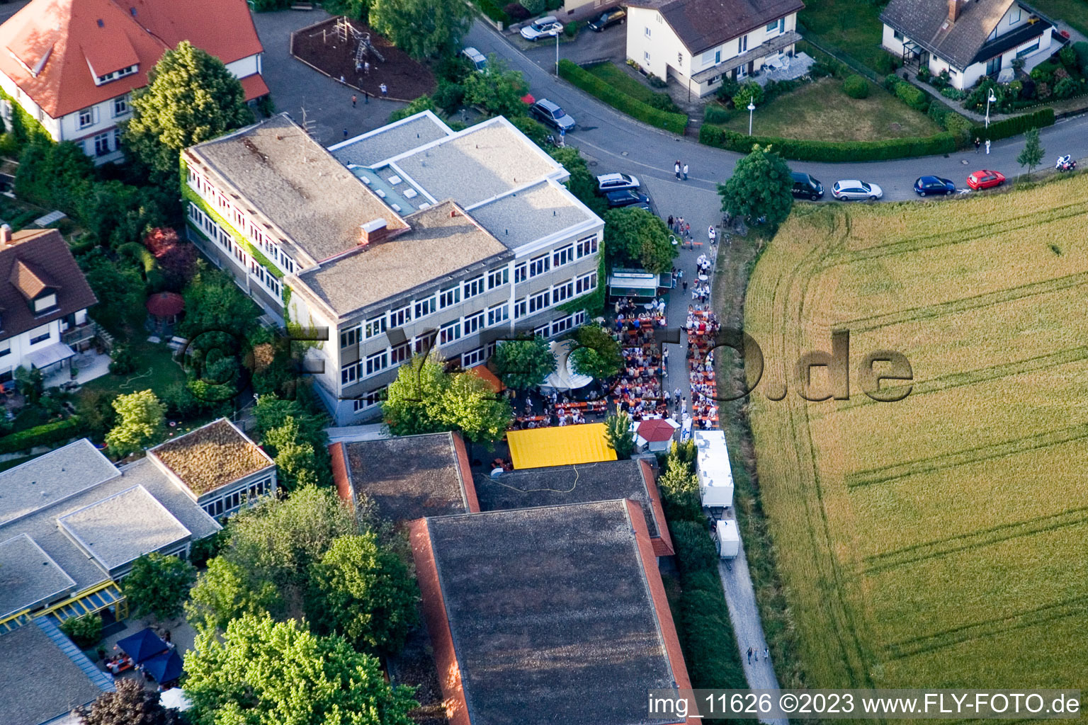 Aerial photograpy of District Litzelstetten in Konstanz in the state Baden-Wuerttemberg, Germany