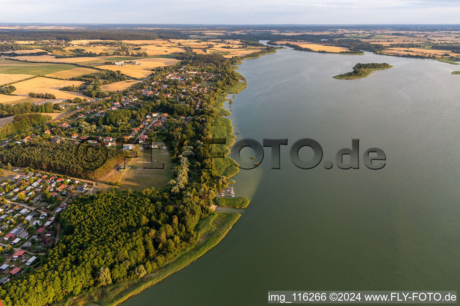 Aerial photograpy of District Warnitz in Oberuckersee in the state Brandenburg, Germany