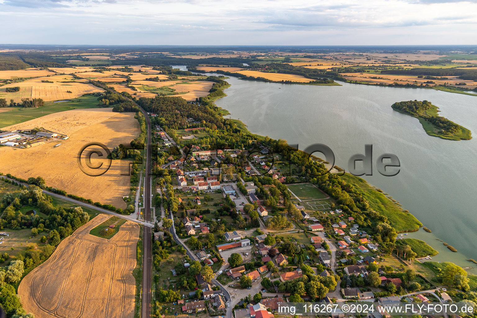 From the north in the district Warnitz in Oberuckersee in the state Brandenburg, Germany