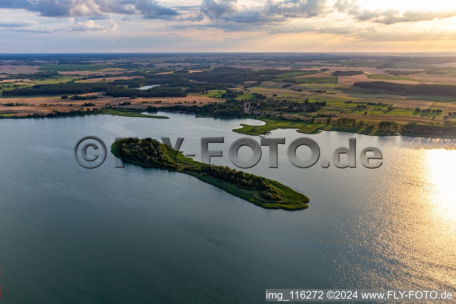 District Warnitz in Oberuckersee in the state Brandenburg, Germany out of the air