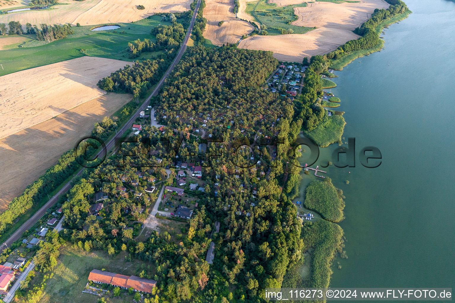 Camping at Oberuckersee in the district Warnitz in Oberuckersee in the state Brandenburg, Germany