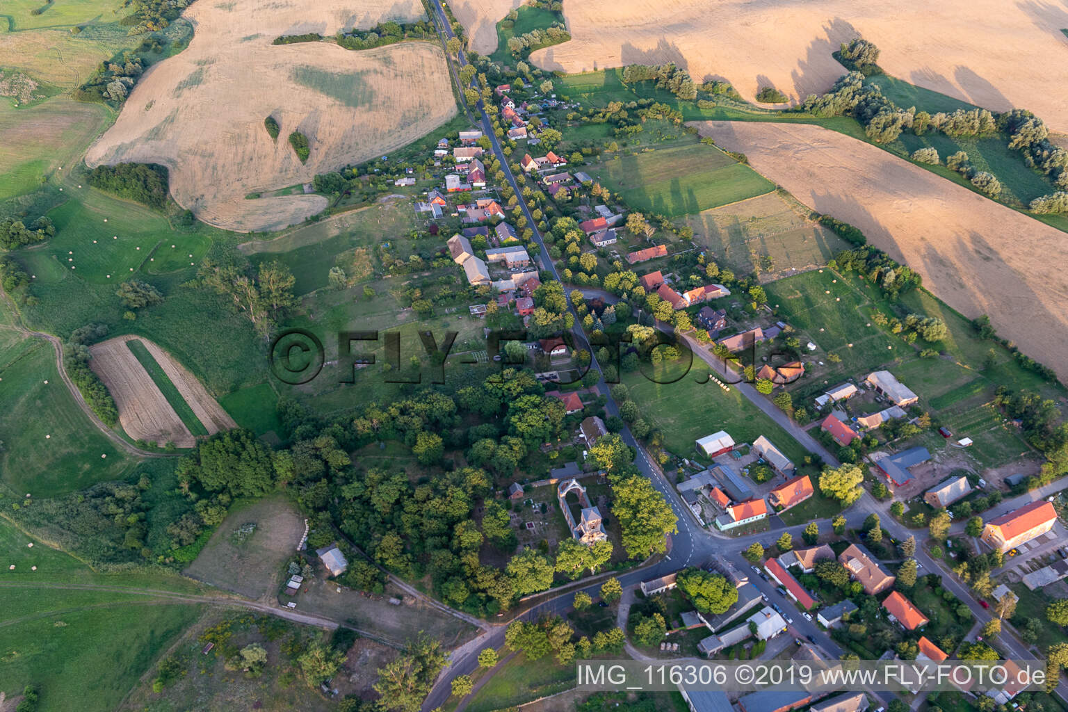 Aerial photograpy of Flieth-Stegelitz in the state Brandenburg, Germany
