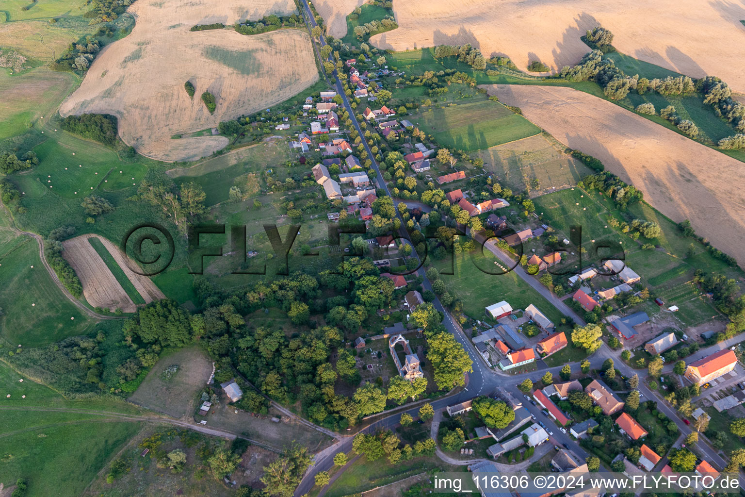 Aerial photograpy of Flieth-Stegelitz in the state Brandenburg, Germany