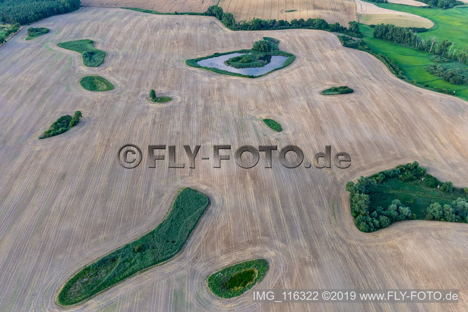 Aerial photograpy of Gerswalde in the state Brandenburg, Germany