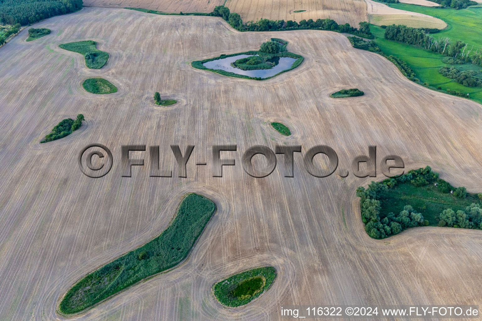 Aerial photograpy of Gerswalde in the state Brandenburg, Germany