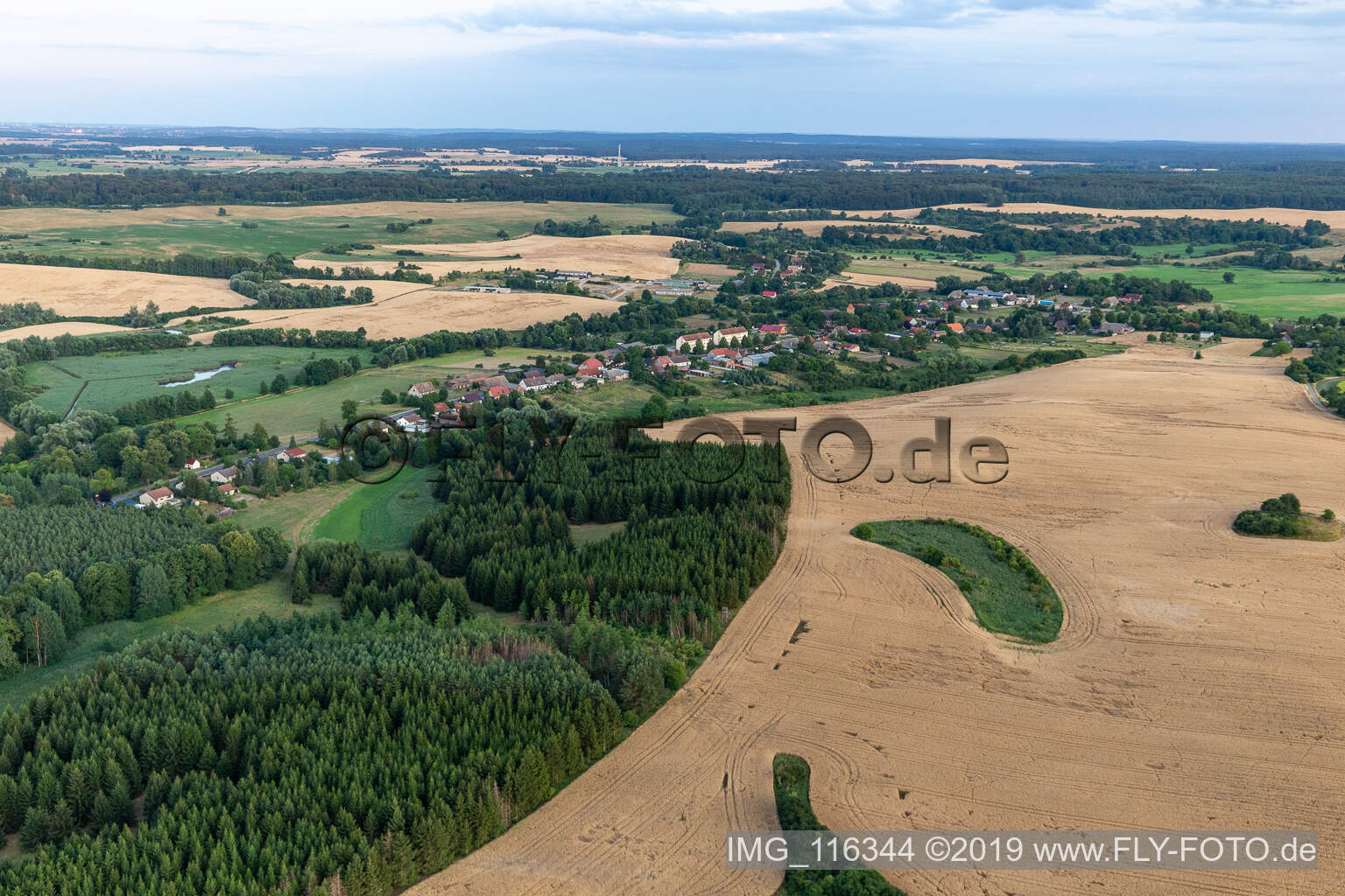 Flieth-Stegelitz in the state Brandenburg, Germany from above
