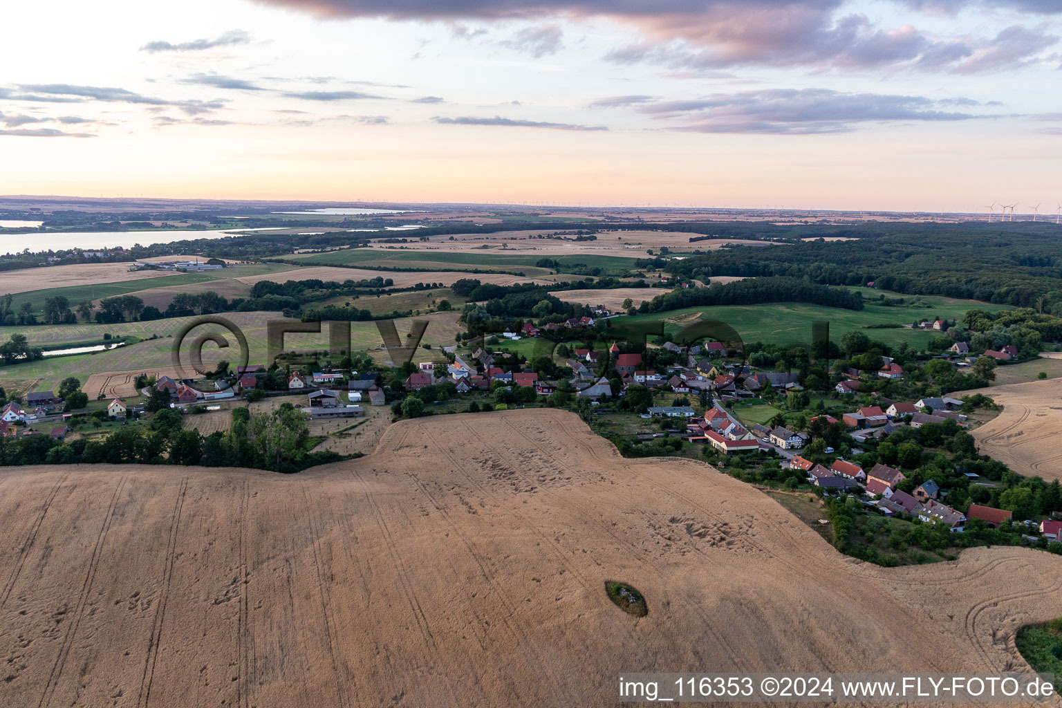 Aerial photograpy of District Melzow in Oberuckersee in the state Brandenburg, Germany