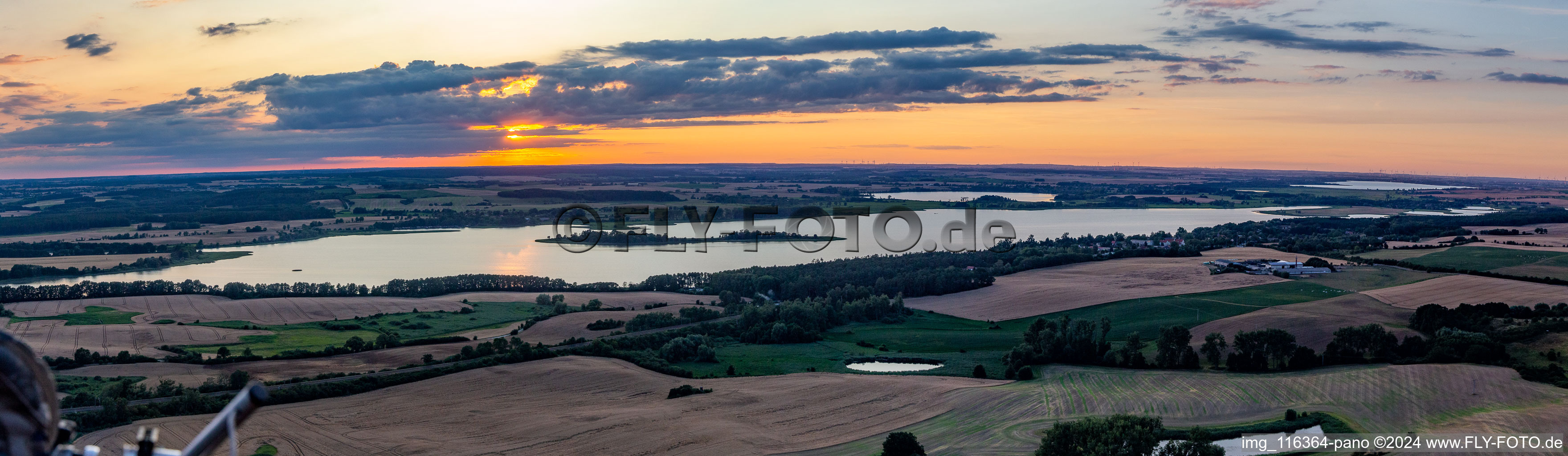 Panorama in Oberuckersee in the state Brandenburg, Germany