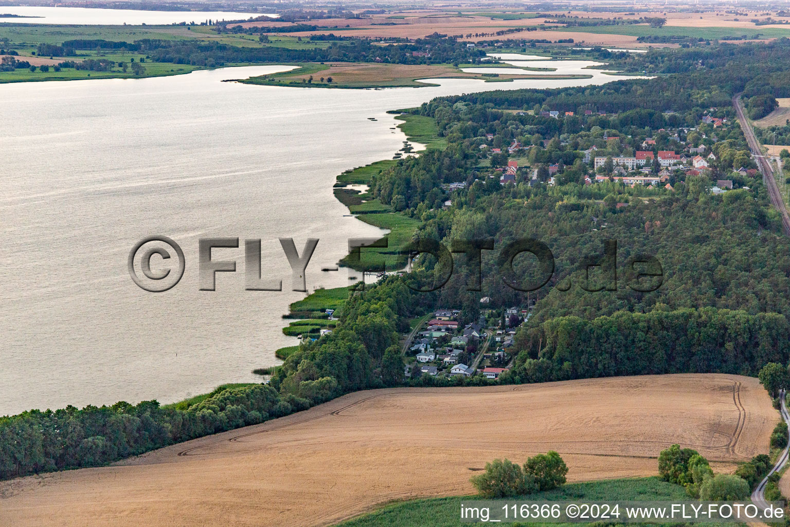 Oberuckersee in the state Brandenburg, Germany out of the air