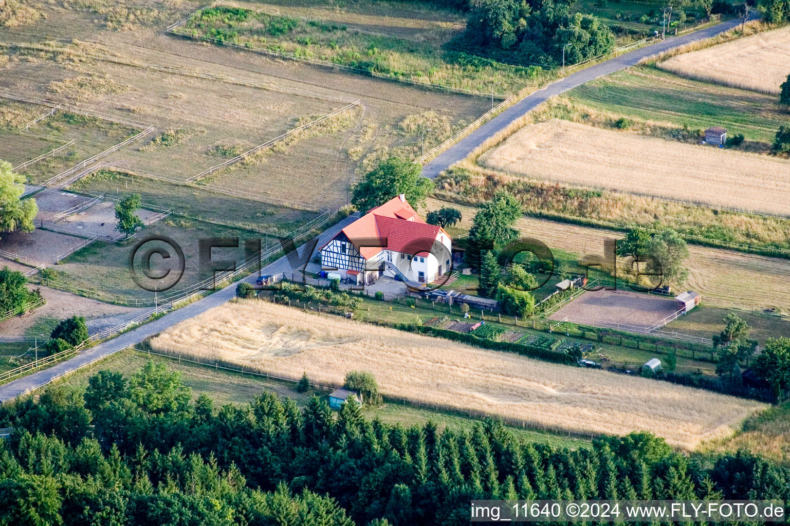 Litzelstetter Street in the district Wollmatingen in Konstanz in the state Baden-Wuerttemberg, Germany from above