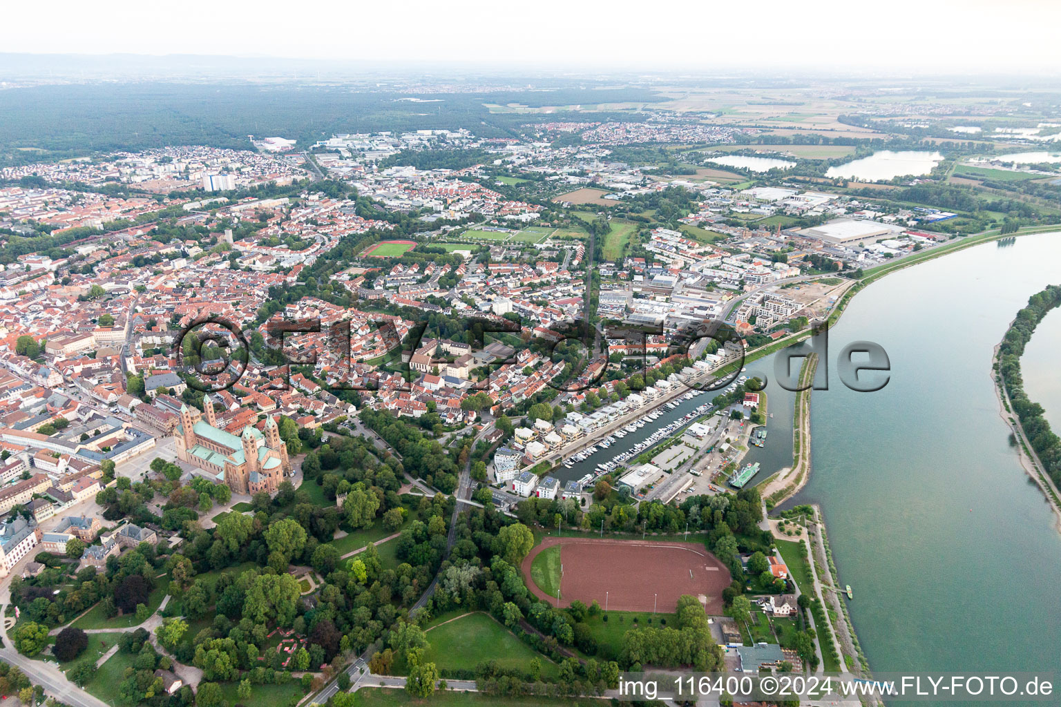 Marina in Speyer in the state Rhineland-Palatinate, Germany