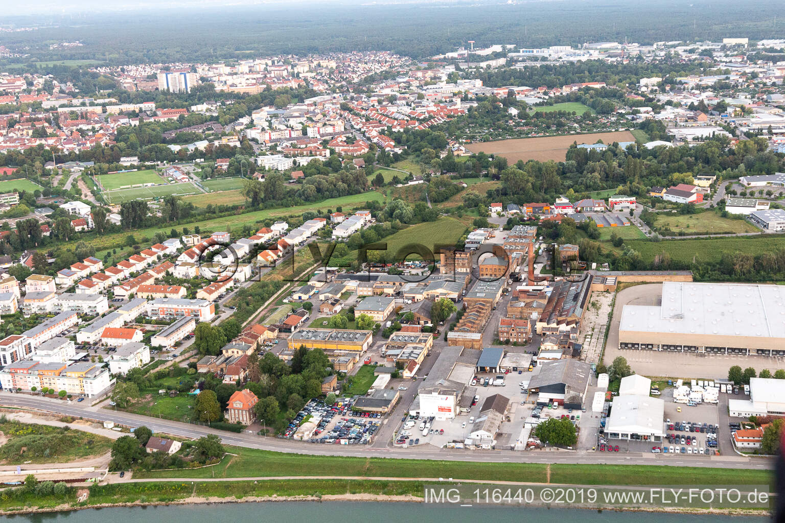 Aerial photograpy of Speyer in the state Rhineland-Palatinate, Germany