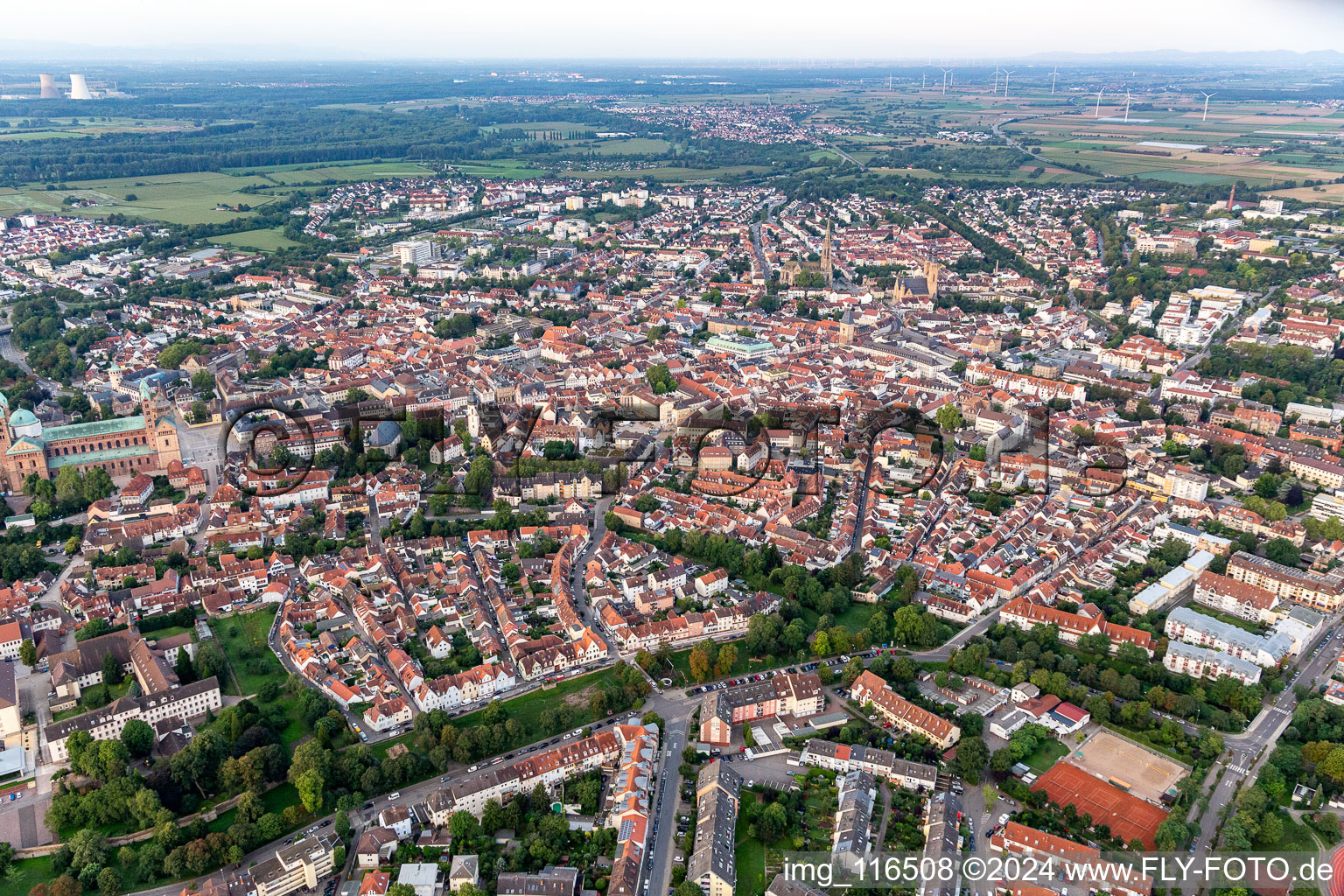 Speyer in the state Rhineland-Palatinate, Germany out of the air