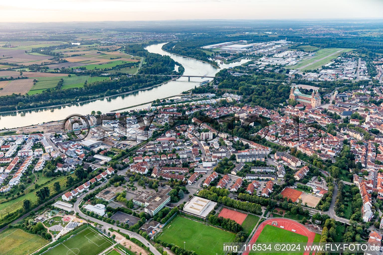 Rhine Bridge in Speyer in the state Rhineland-Palatinate, Germany