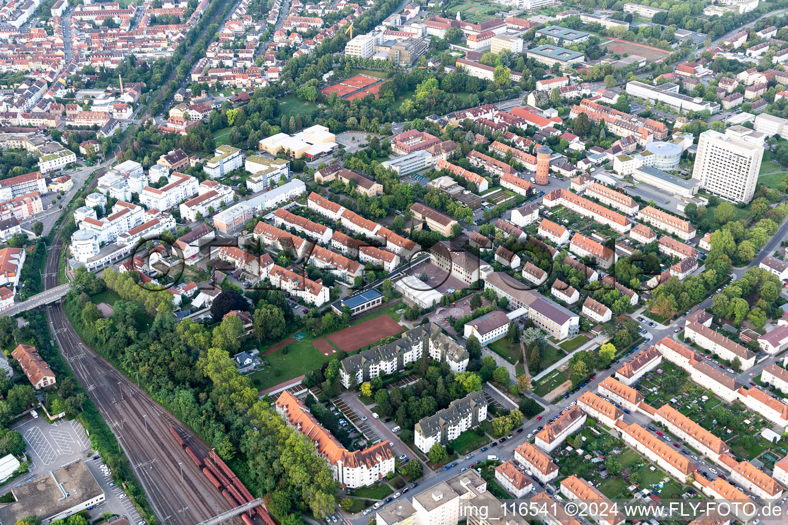 Speyer in the state Rhineland-Palatinate, Germany from a drone