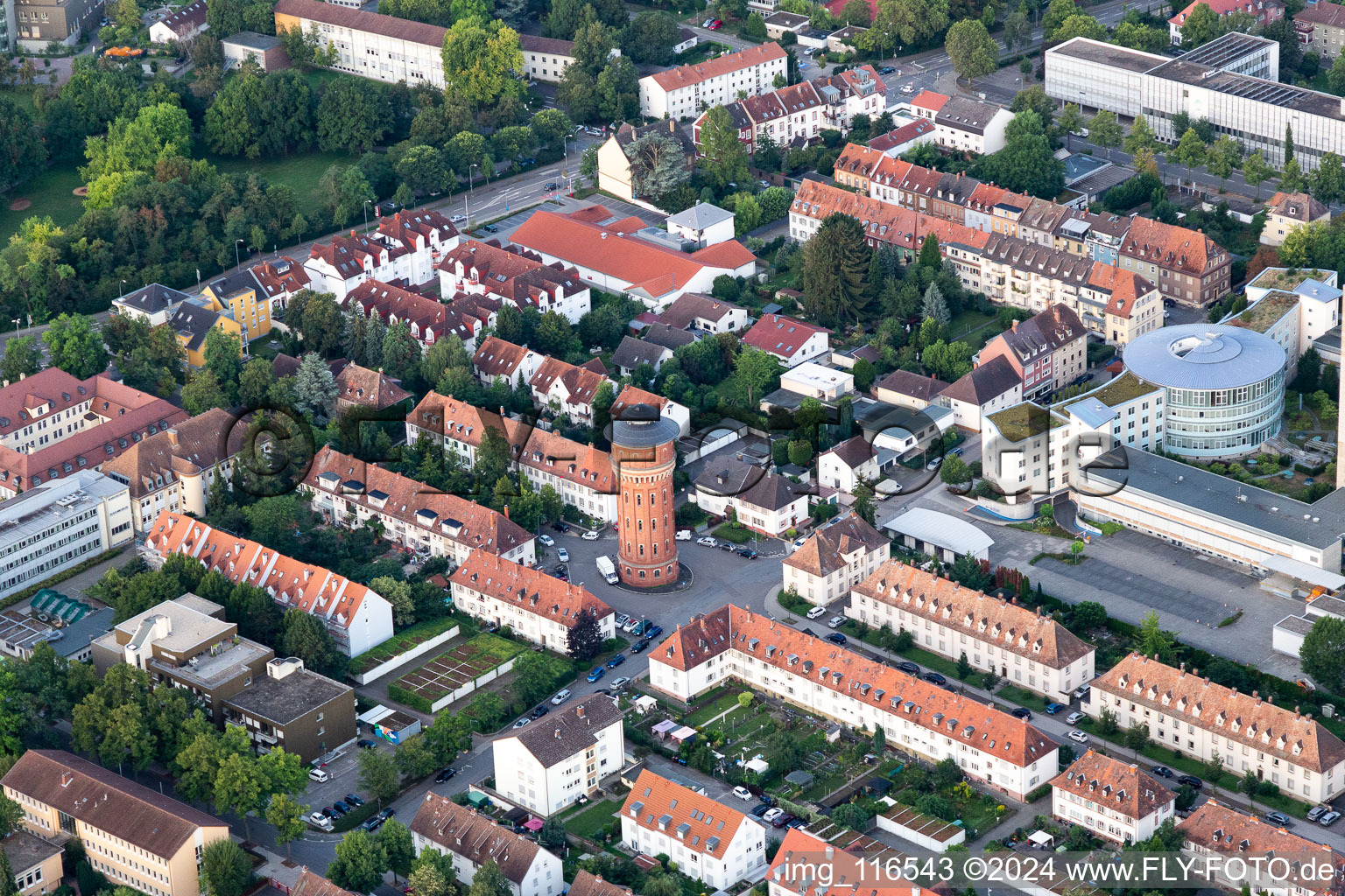 Water tower in Speyer in the state Rhineland-Palatinate, Germany