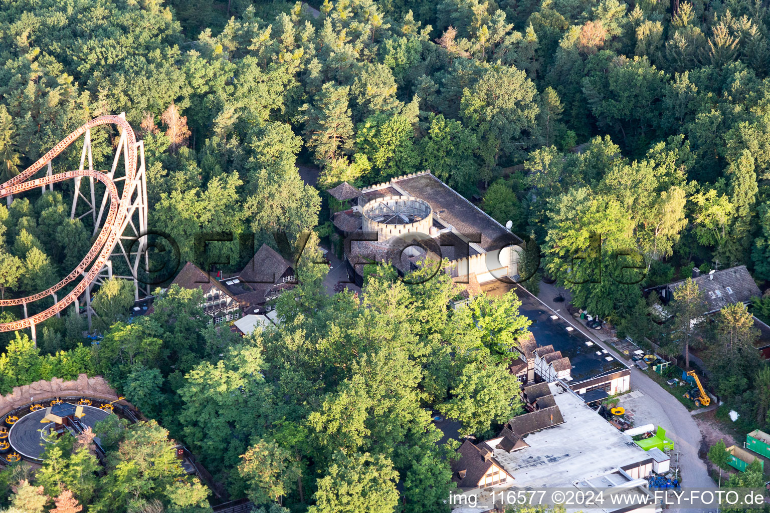 Bird's eye view of Holiday Park in Haßloch in the state Rhineland-Palatinate, Germany