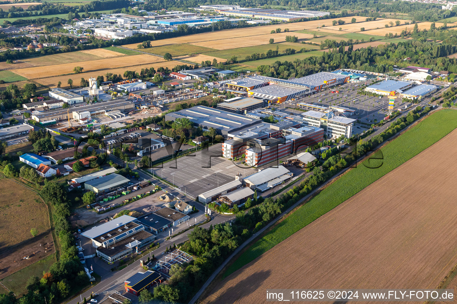 Hornbach hardware store from the southwest in Bornheim in the state Rhineland-Palatinate, Germany