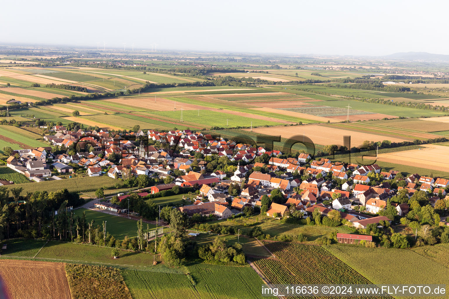 District Mörlheim in Landau in der Pfalz in the state Rhineland-Palatinate, Germany out of the air