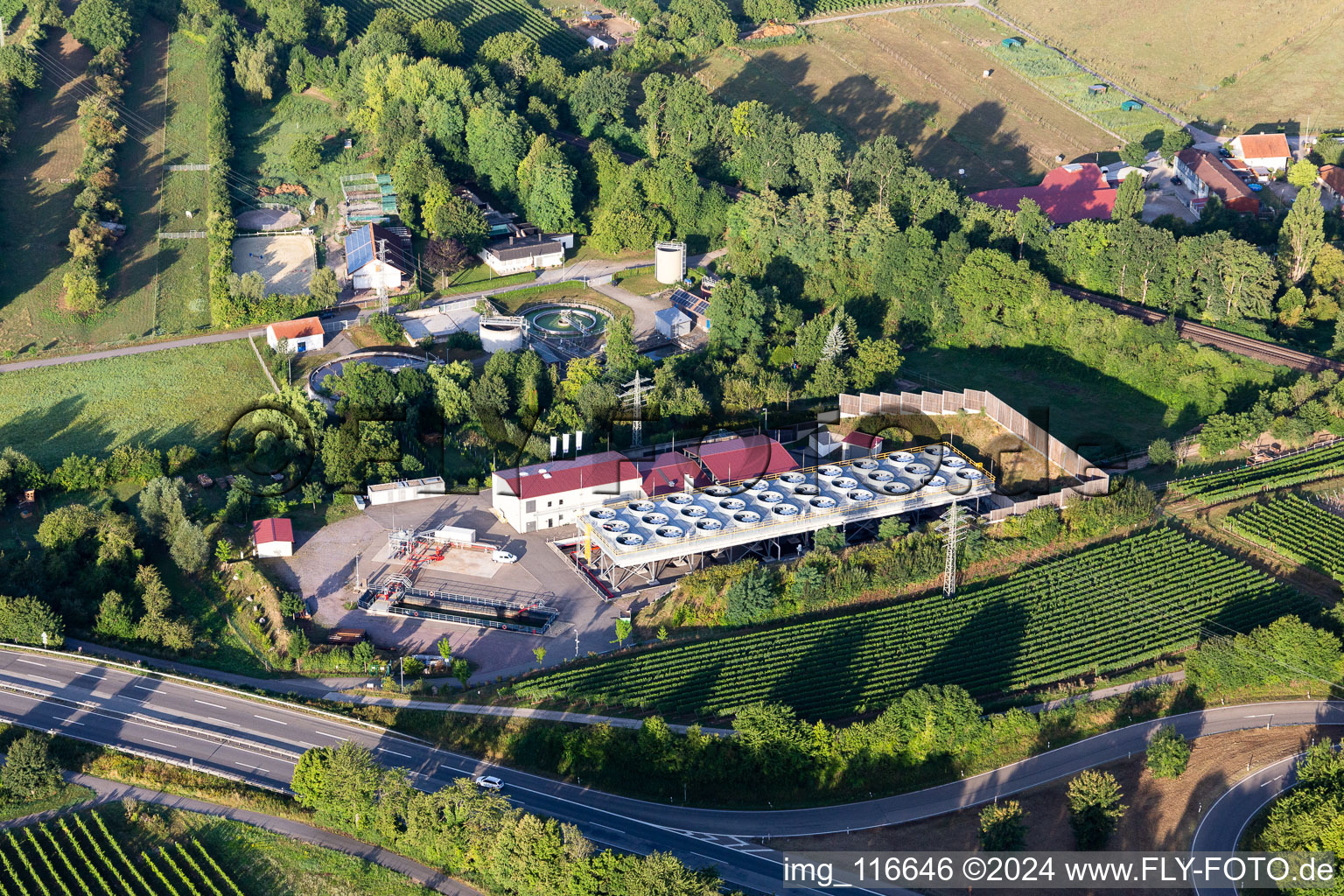 Geothermal power plant in Insheim in the state Rhineland-Palatinate, Germany