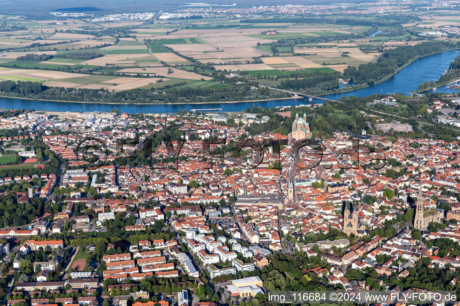 Famous promenade and shopping street Maximilianstreet from the dome til the Altpoertel in Speyer in the state Rhineland-Palatinate, Germany