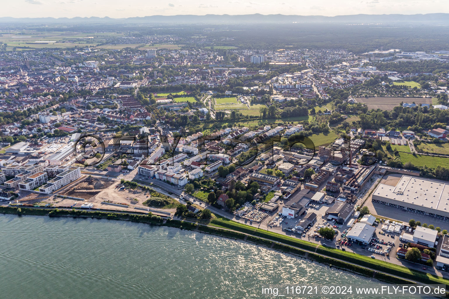 Speyer in the state Rhineland-Palatinate, Germany from the plane