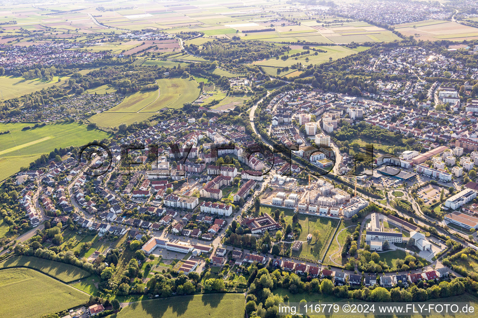 Speyer in the state Rhineland-Palatinate, Germany from the drone perspective