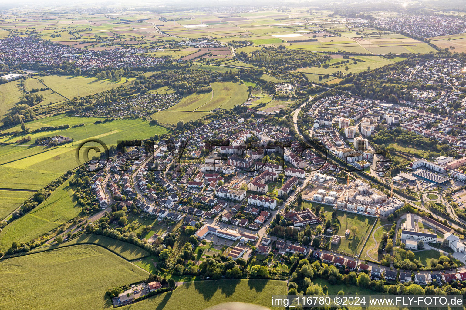 Speyer in the state Rhineland-Palatinate, Germany from a drone