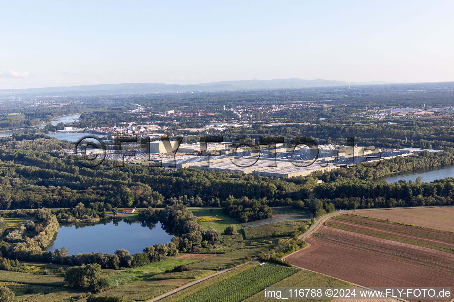 Daimler Global Logistics Center Truck in Germersheim in the state Rhineland-Palatinate, Germany