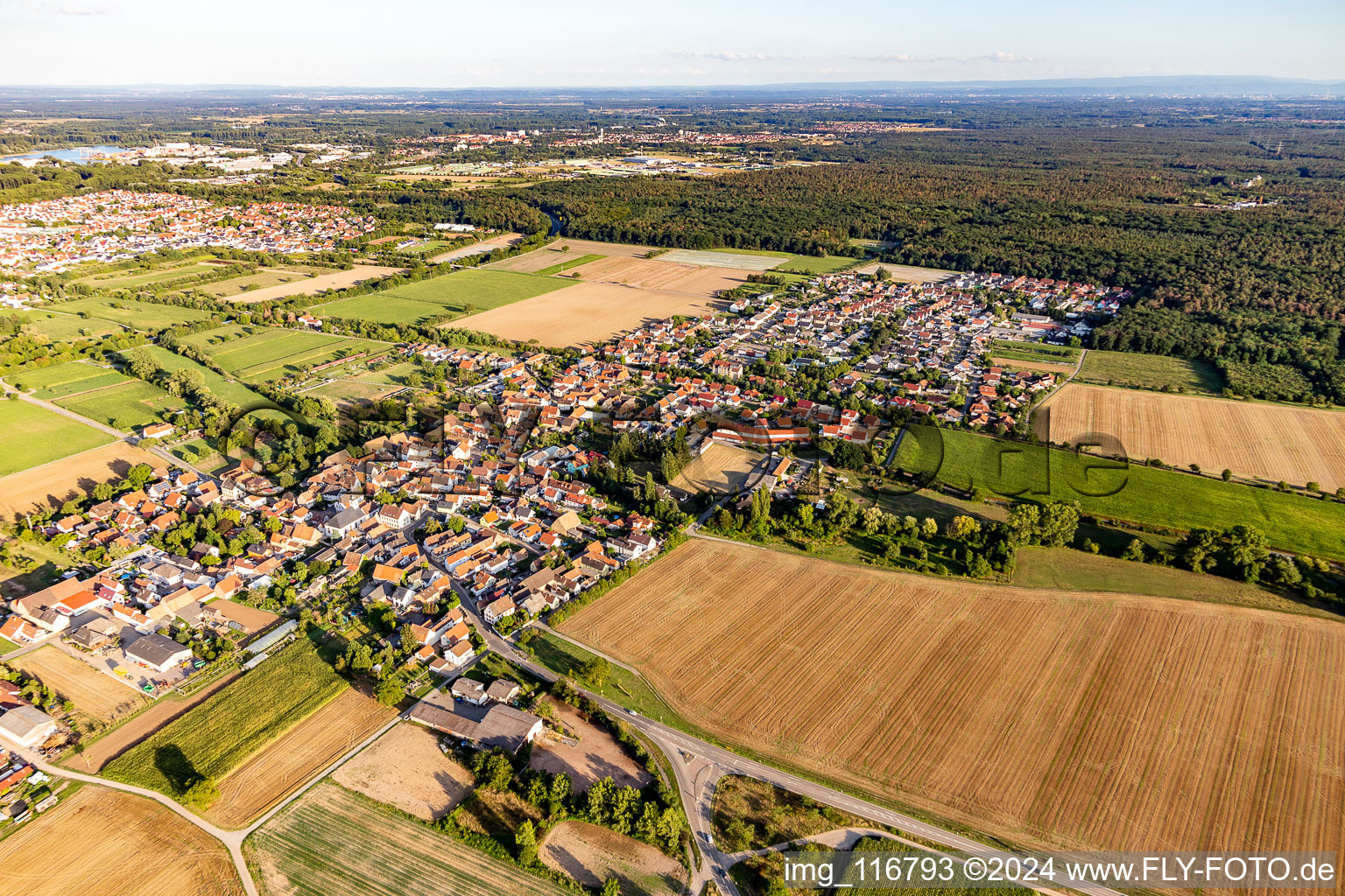 Aerial photograpy of Westheim in the state Rhineland-Palatinate, Germany