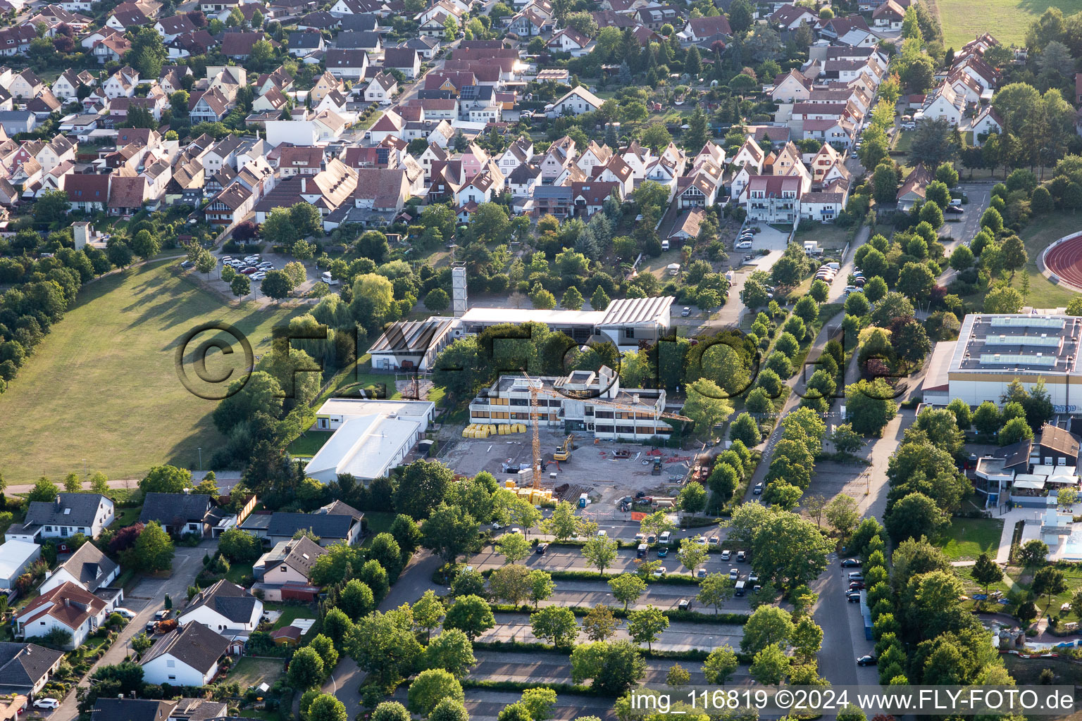 VG town hall before demolition in Offenbach an der Queich in the state Rhineland-Palatinate, Germany