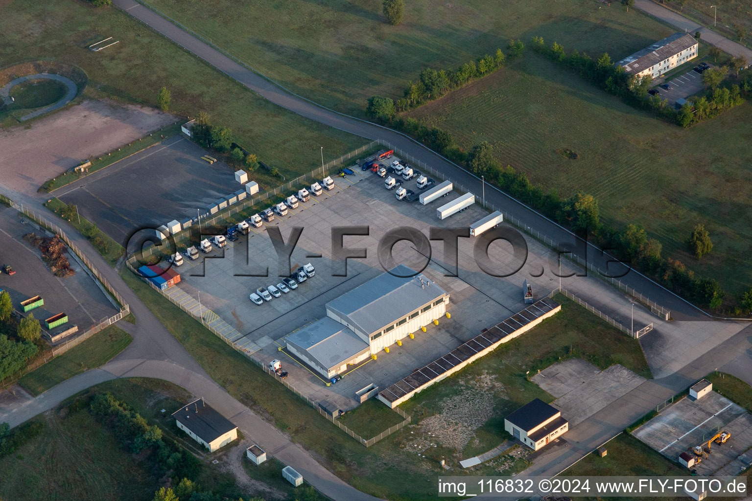 Bird's eye view of Lingenfeld in the state Rhineland-Palatinate, Germany