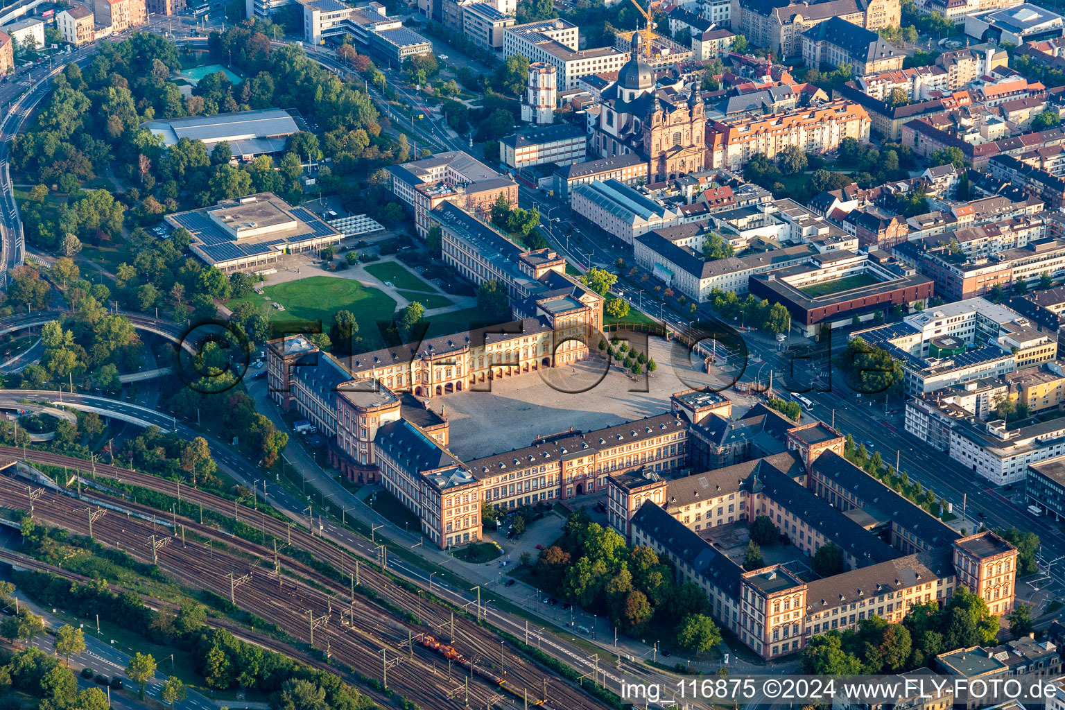 Baroque Castle Mannheim in Mannheim in the state Baden-Wurttemberg, Germany