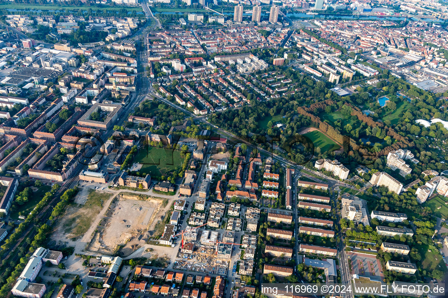 Neckarstadt East in the district Neckarstadt-Ost in Mannheim in the state Baden-Wuerttemberg, Germany