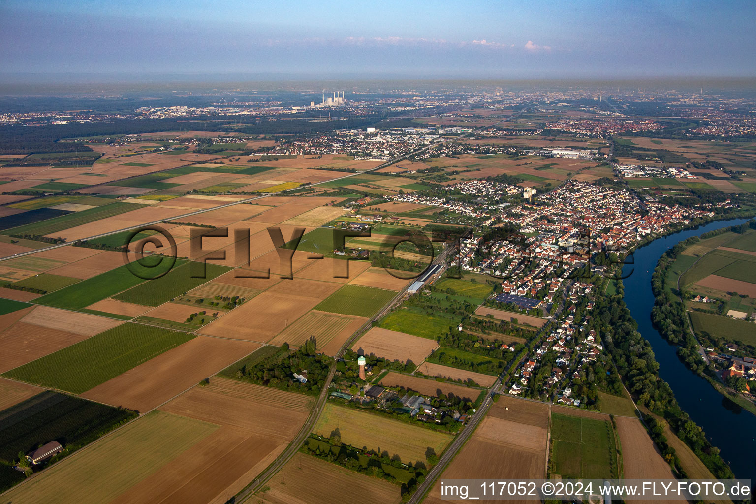 Aerial photograpy of Edingen-Neckarhausen in the state Baden-Wuerttemberg, Germany