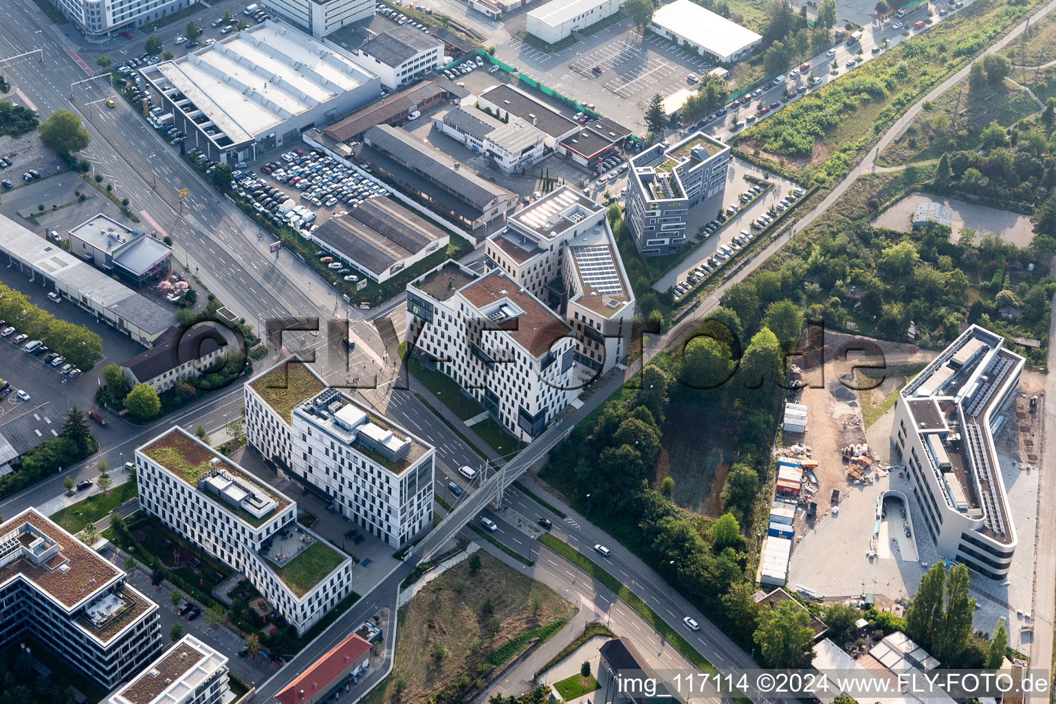 District of Bahnstadt, Speyerer street south of the city of Heidelberg in the state Baden-Wurttemberg, Germany